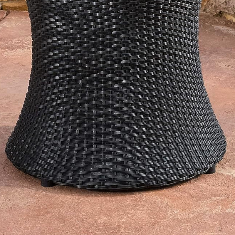 Support pour plante - aucun assemblage requis, table d'appoint de 19,38 po de profondeur,, Noir