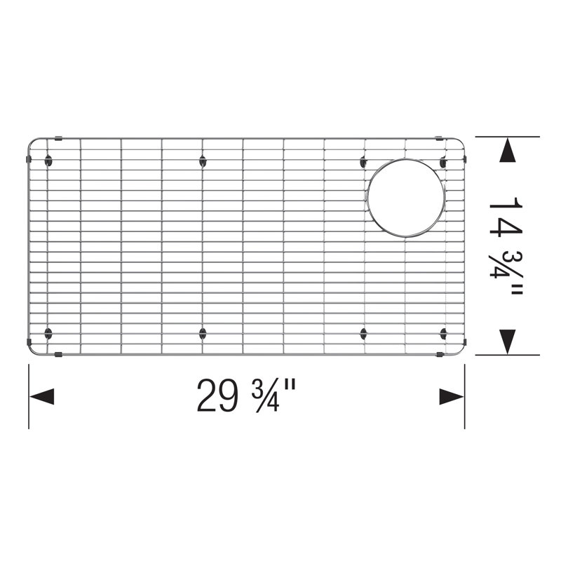 Grille d'évier 30 po x 15 po Formera