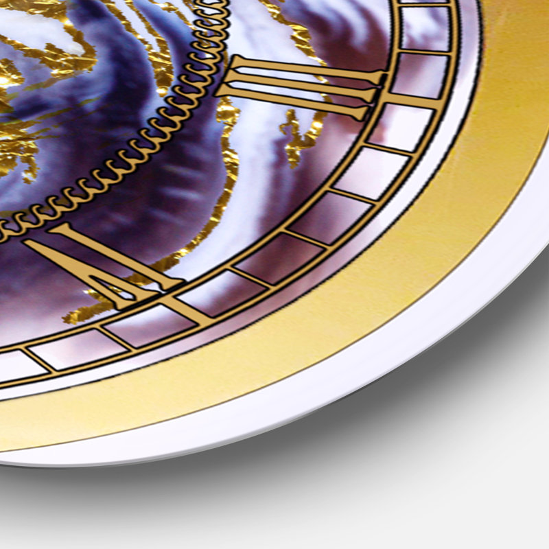 Kidney Gerbera Golden Agate - horloge murale moderne, Moyen