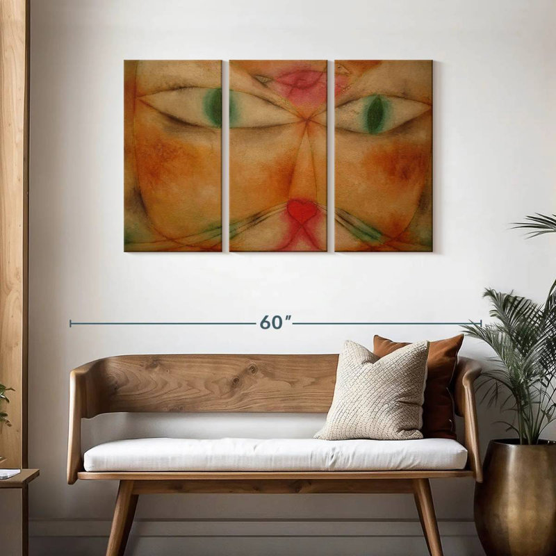 Brampt Cat And Bird, 28" H x 45" W