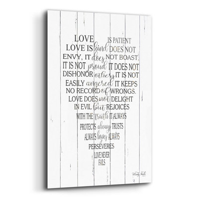 «Love is patient II» par Cindy Jacobs - Art textuel sans cadre