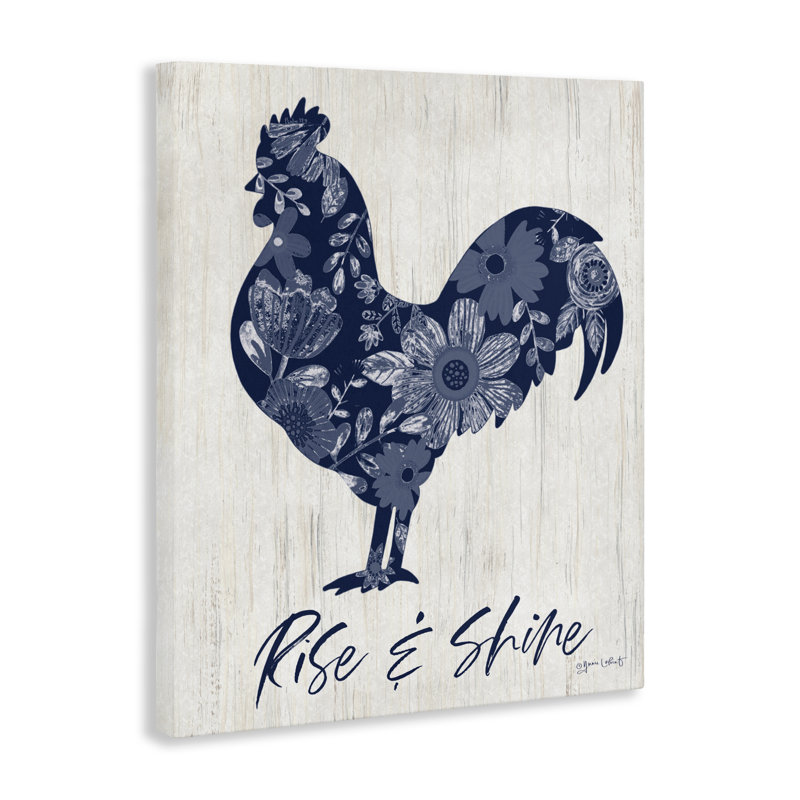 Toile de coq Floral Rise & Shine, conception par Annie Lapoint, H 30 po x l 24 po