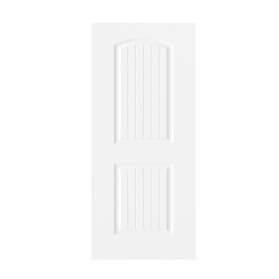 36"X80" 2 Panel Arch Top Plank Slab Door White Primed Hollow Core Composite Interior Door Slab