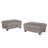 Modern Upholstered Faux Fur Square Ottoman(Set Of 2)-703592303