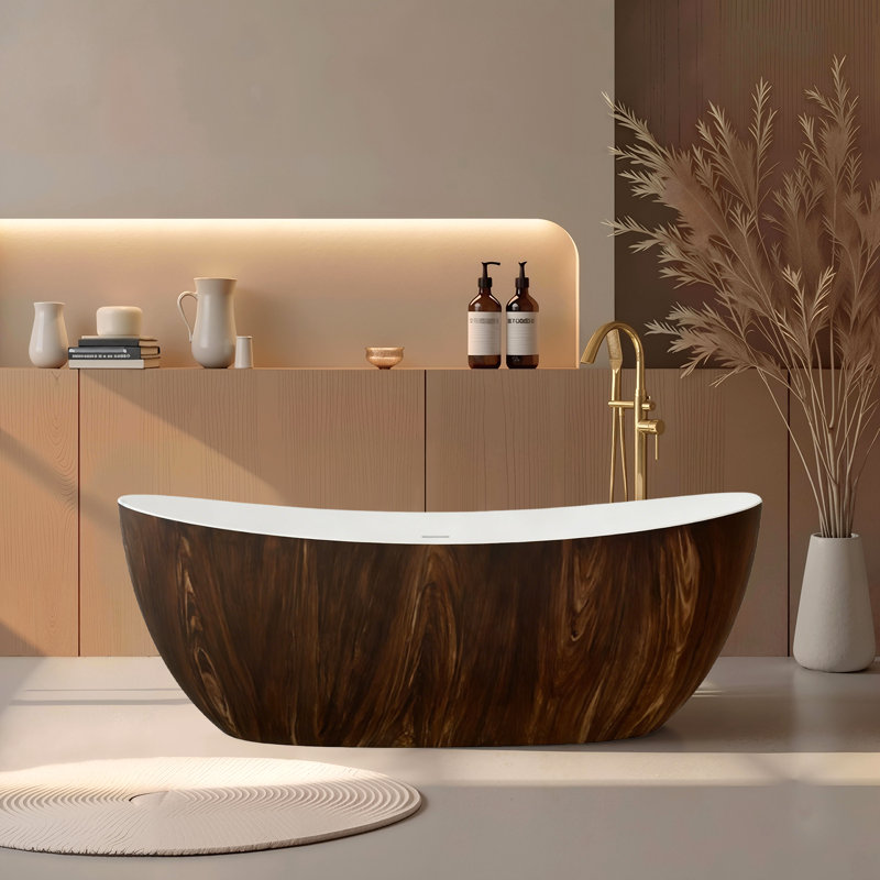 67" Solid Surface Freestanding Bathtub
