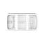 Baignoire en acrylique blanc brillant, conception ergonomique avec certificat Cupc pour les salles de bain compactes
