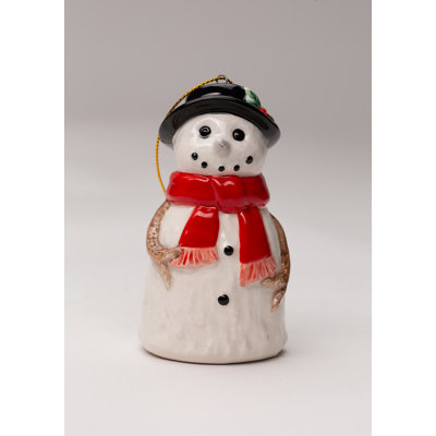Ornement suspendu bonhomme de neige avec écharpe