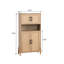 Armoire de rangement Corbisez avec portes en rotin tissé et tablettes réglables