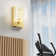 Wall Lamp With Dimmer Switch And USB Charging Port Oval Linear Sleek Lampshade 