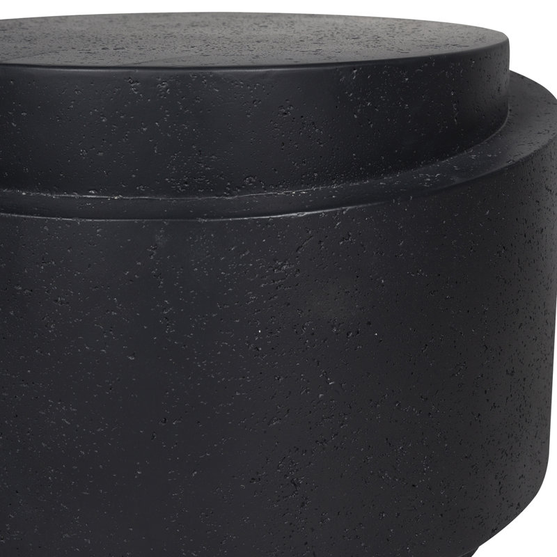 Cosmo Outdoor Round Side Table, Black
