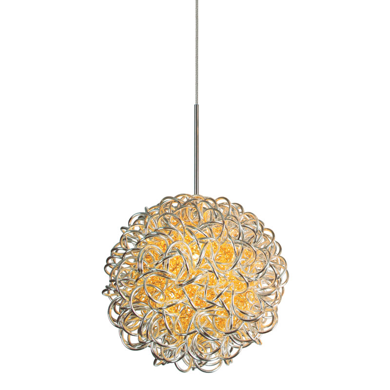 Dazzle 1 - Light Unique/Statement Pendant, Silver Satin Nickel