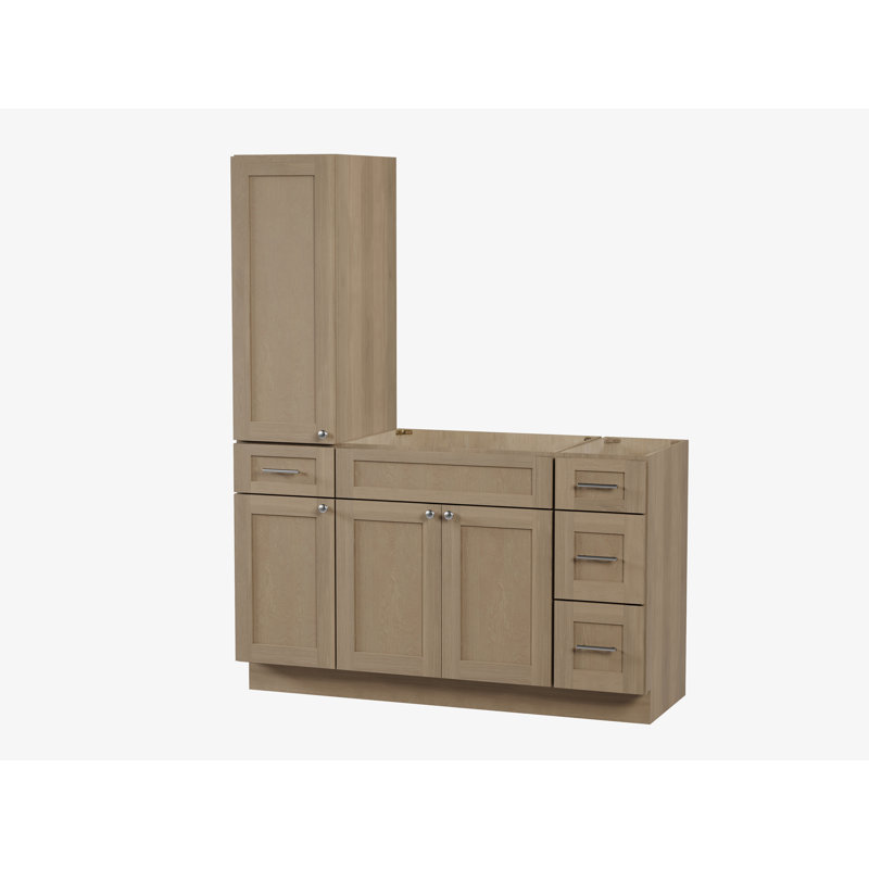 Meuble-lavabo simple 57 po Disar, Chêne naturel