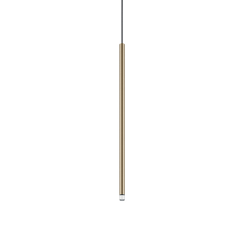 Lodes A-Tube Nano Suspension Lamp Black Cable Low-V, Matte Champagne, 11.81'' H X 0.78'' W X 0.78'' D