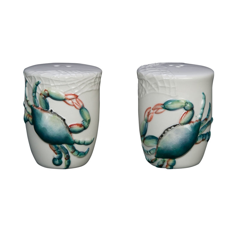 Blue Crab Salt And Pepper Set of 2
