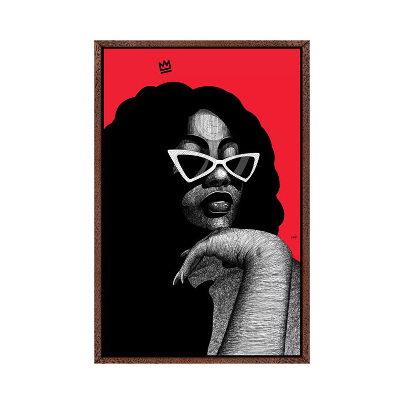 Yewande by Ohab TBJ - Print on Canvas, Classic Brown Wood Framed, 66.04 cm H x 45.72 cm W