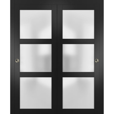 Lucia Frosted Glass Sliding Closet Doors
