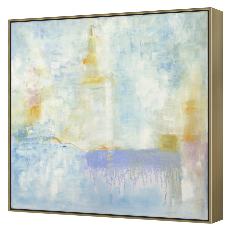 «Regatta 2» par Sheryl Westergreen, reproduction sur toile flottante, Encadrement doré, H 30 po x l 30 po