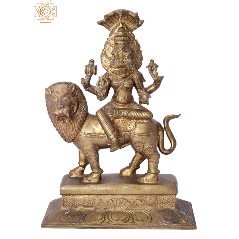 11 "Devi Pratyangira (Atharvana Bhadrakali) - statue de Panchaloha en bronze faite à la main, Madhuchista Vidhana, cire perdue de Swamimalai, puissant décor spirituel