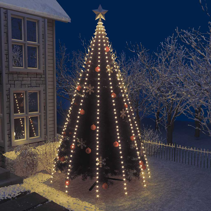Tree Light Dark Green and Warm White PVC Outdoor LED Tree Lights with Electronic Components
