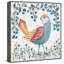 Floral Bird - reproduction sur toile avec cadre flottant-1421672236