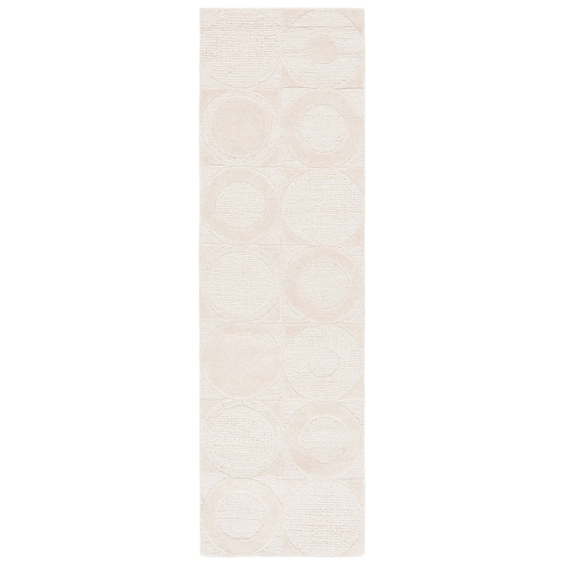 Caidan Hand Tufted Wool Pile Geometric Rug, Runner 2'3" x 8'