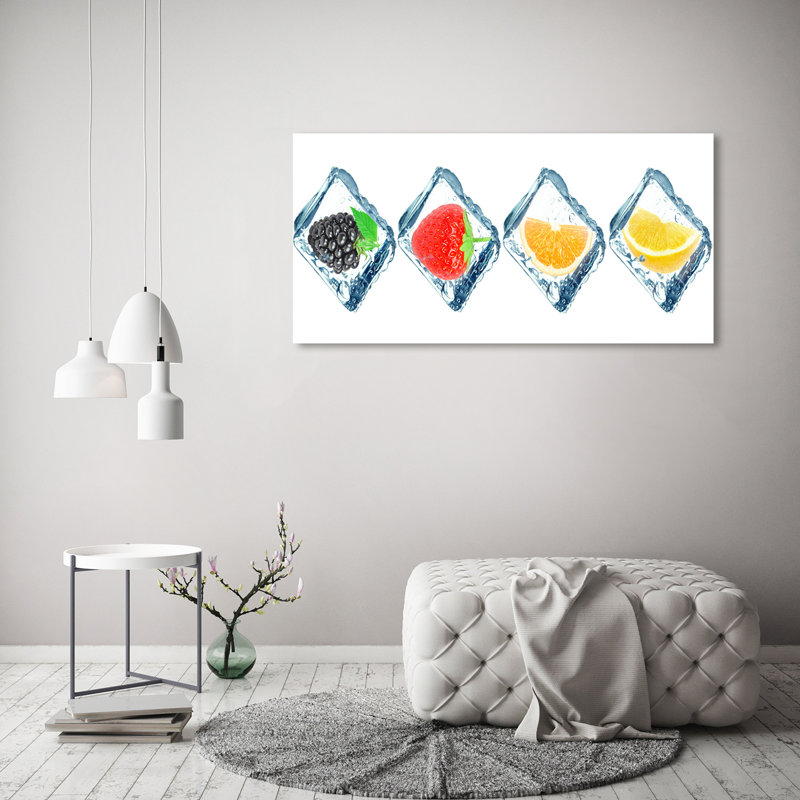 Fruit In Cubes - Wrapped Canvas Print