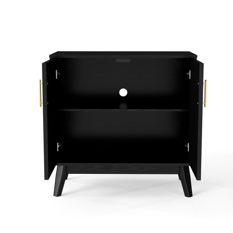 Chisholm Spacious Fluted Sideboard With Solid Wood Legs & Functional Storage - Kitchen Mid Century Modern Cabinet Ample Space Living Room