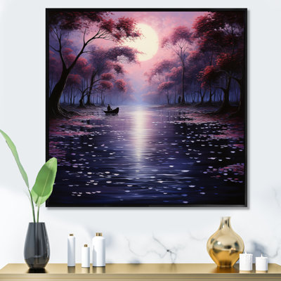 " Pink Canal Serenitys Reflection Pointillism "