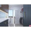 Porte intérieure double à panneau central pré-suspendu Gauss H 96 po blanc avec charnières en nickel poli-78607271-78607274