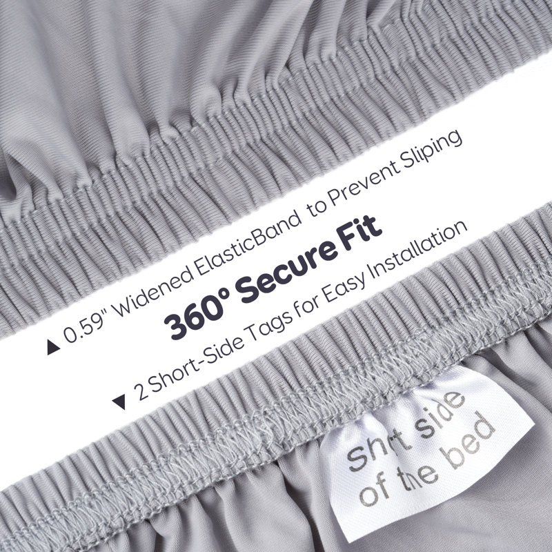 Extra-soft, cool-feel fitted sheet three-piece set, Queen gray