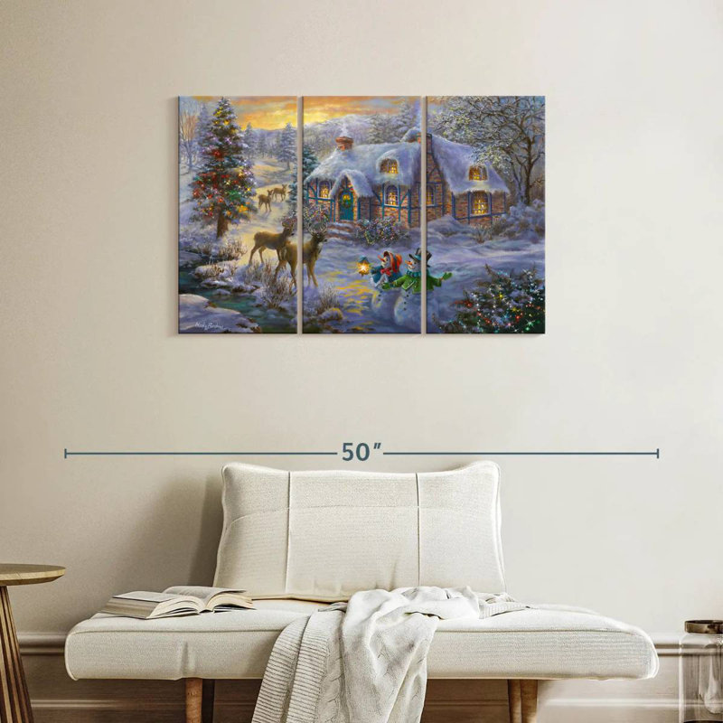 Christmas Cottage II, H 24 po x l 38 po