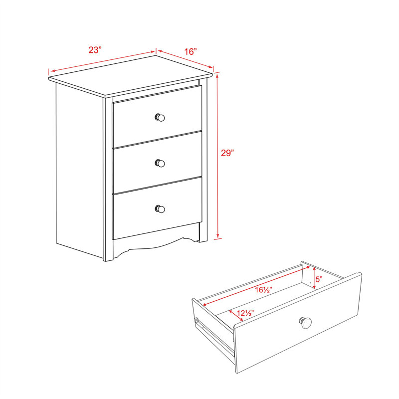 Quintrel 3 - Drawer End Table