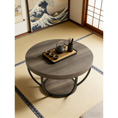 Table basse ronde à 2 niveaux
