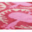 Coussin décoratif en velours de soie fait à la main - 16 x 16 po, motif traditionnel rouge et rose avec insertions en duvet