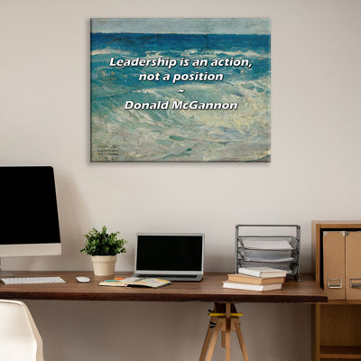Artsy Quote "Leadership is an action, not a position" By Donald McGannon Gallery Wrapped Canvas