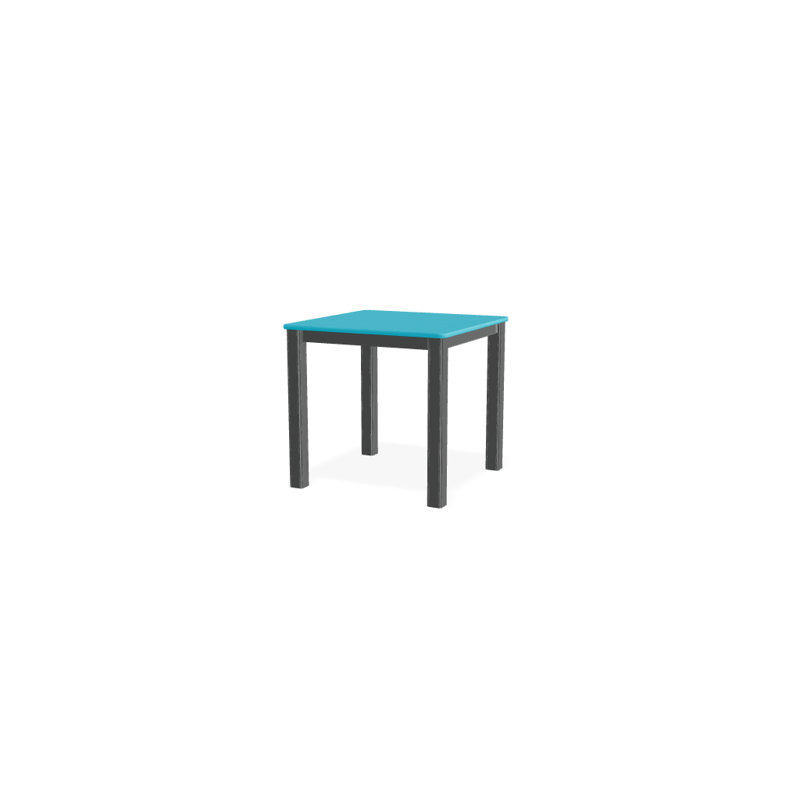 Robinett Outdoor Square Side Table, Black P70, Textured Graphite