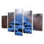 «Forest Path Of Blue Roses - Roses, art mural sur toile 5 pièces