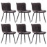Chaises de salle à manger rembourrées en cuir Heitger
