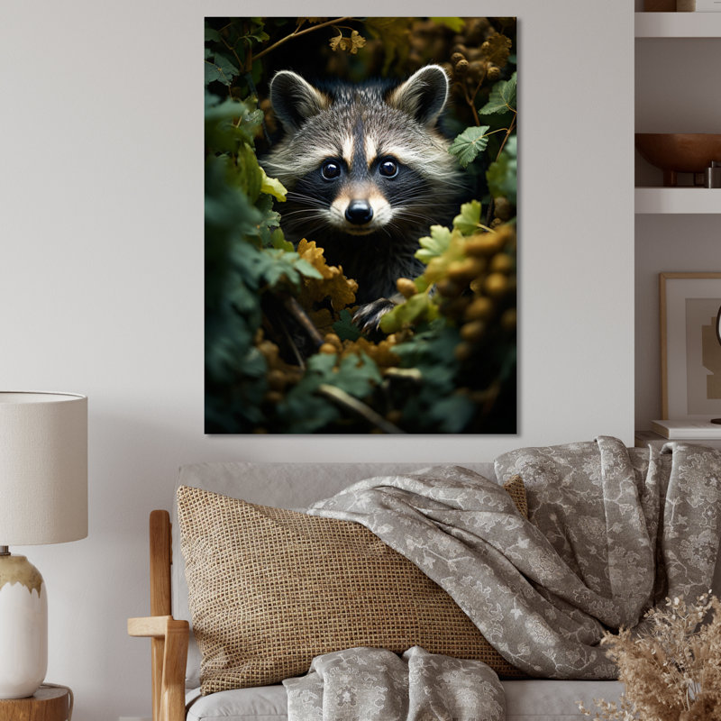 " Curious Raccoon Collage VI ", 20" H x 12" W x 1" D