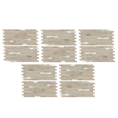 Aspect Peel and Stick Collage Tile in Biscuit (2pc per Pack/5 Pack)