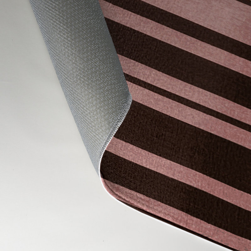 Tapis intérieur / extérieur noir HorizontalStripes, Rectangle 9 pi x 12 pi