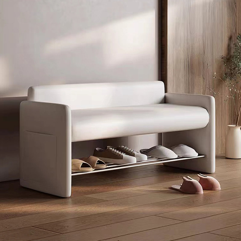4 Pair Shoe Storage Bench, White