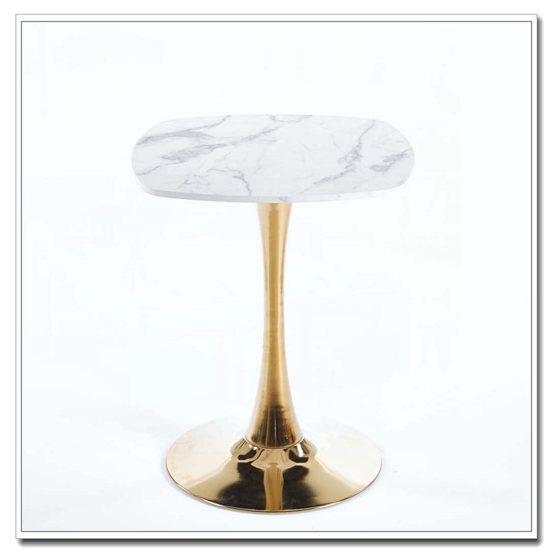 Table de salle à manger carrée Tulip, 28.93"H x 23.62"L x 23.62"W, Blanc