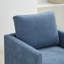 Fauteuil pivotant à 360°, fauteuil moderne en chenille bleue pour salon