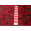 Tapis rouge en laine noué à la main de conception unique 6 pi 7 po x 9 pi 9 po New Age