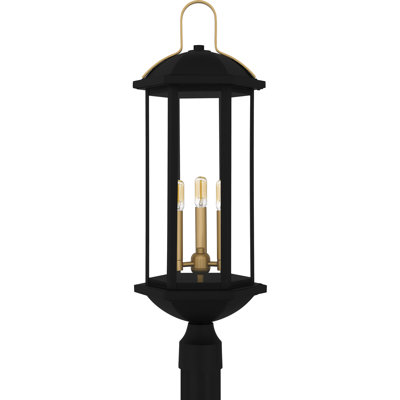 Lampadaire d'extérieur noir mat 3 lumières Ingetrud