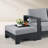 Hoyt 92.52” Outdoor Aluminum Sofa with 27.56" Versatile Ottoman-126671364-126671365
