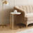 Lonan C Shape Metal Frame End Table with Marble Top