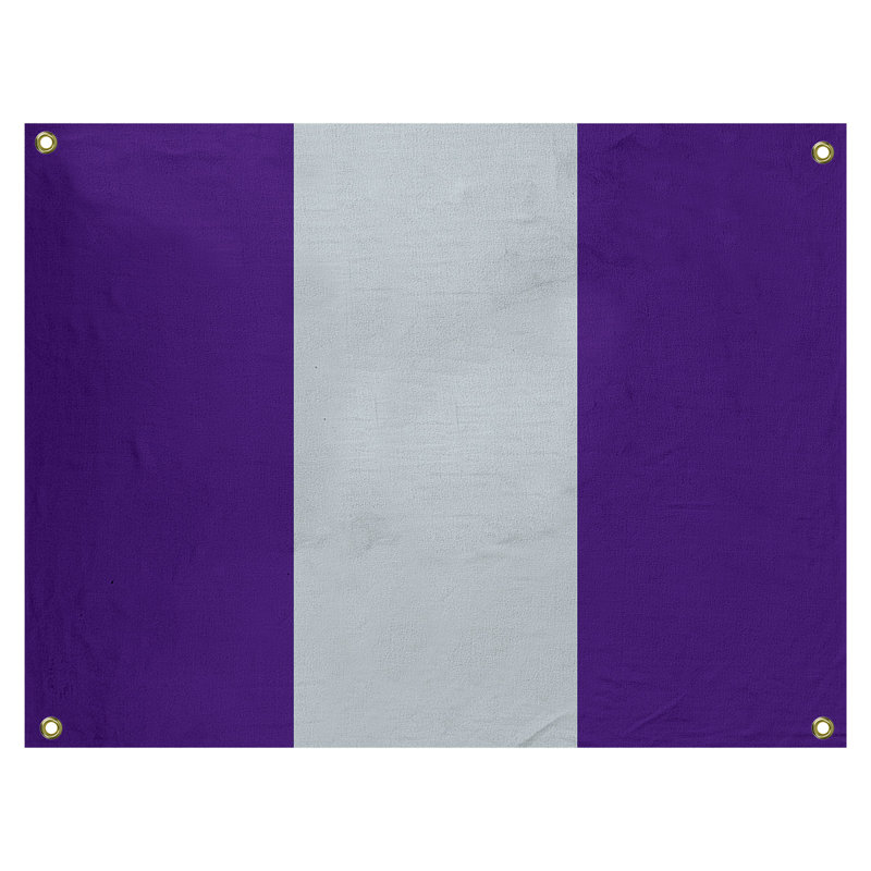 Tapisserie de polyester Baltimore, Colorado, H 50 po x l 59 po x P 1 po, Mauve / noir / argent
