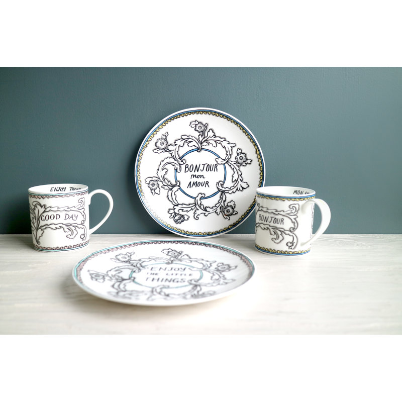 Mon Amour Bone China Salad/Dessert Plate
